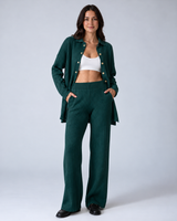 Merina | Ensemble côtelé élégant avec chemise et pantalon