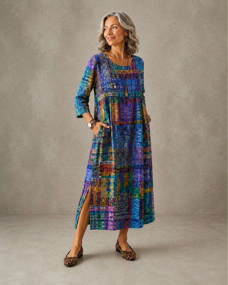 Manuela™ | Robe fluide à motifs ethniques