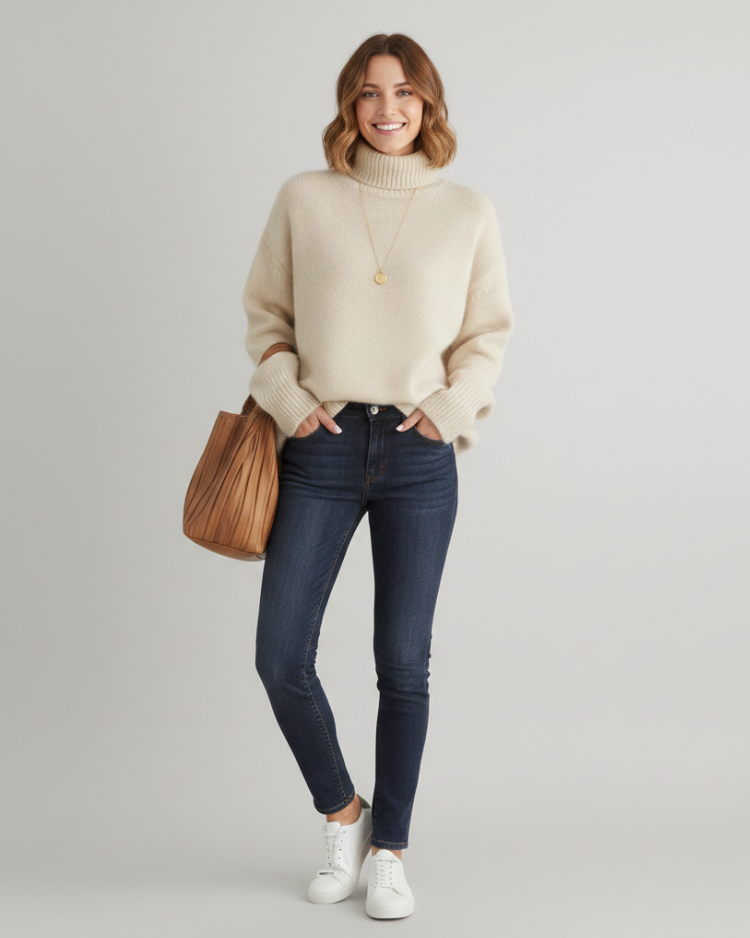 Perline | Pull col roulé en cachemire