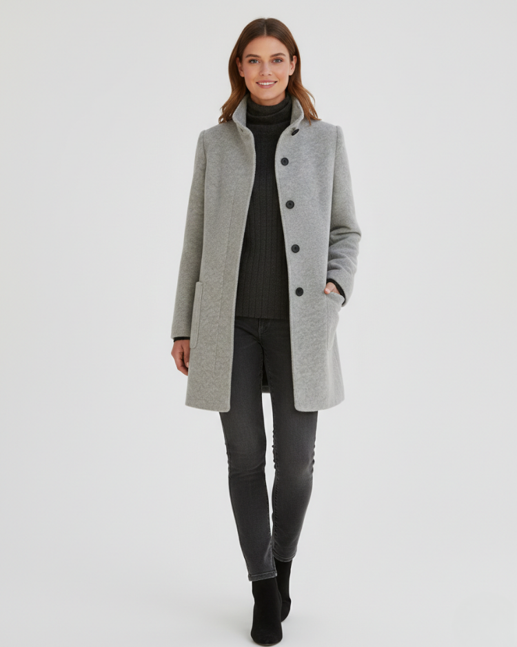 Camille | Manteau à col montant