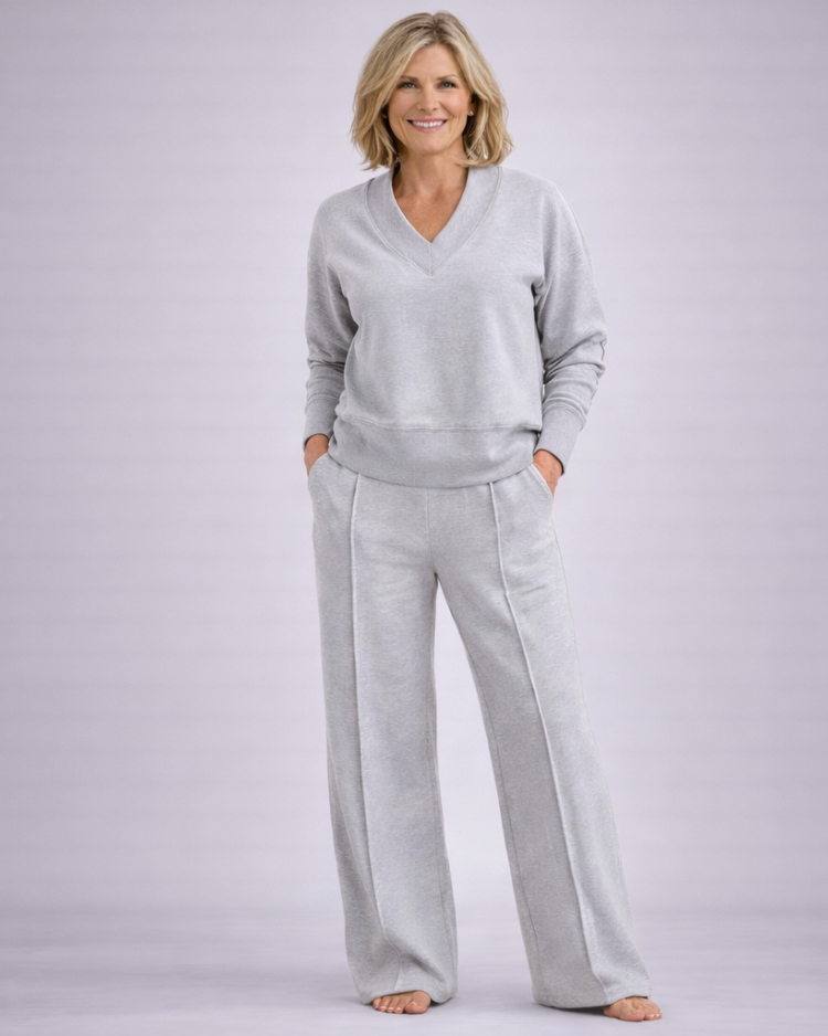 Aveline | Ensemble élégant et confortable avec top et pantalon large
