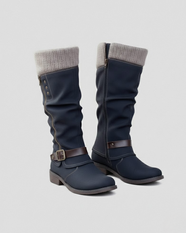 Gloria | Bottines à talon avec détail en maille
