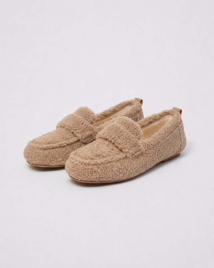 Mireille | Mocassins chauds et confortables à texture douce