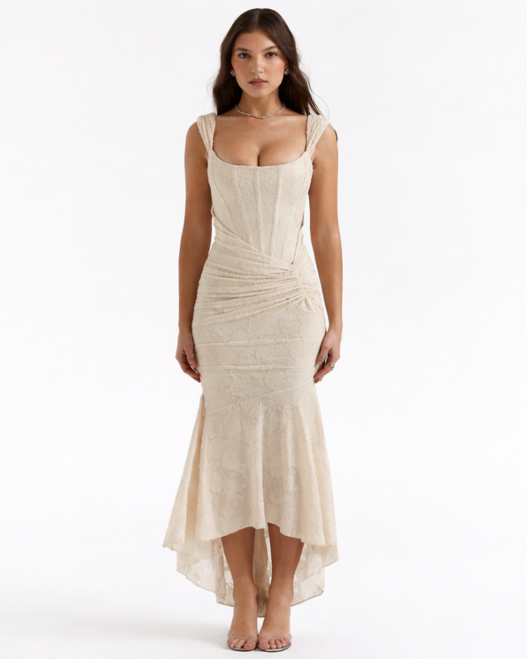 Louna | Robe élégante taille haute