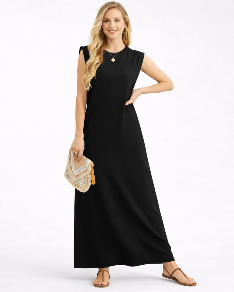 Yliana | Robe longue fluide anti-froissage