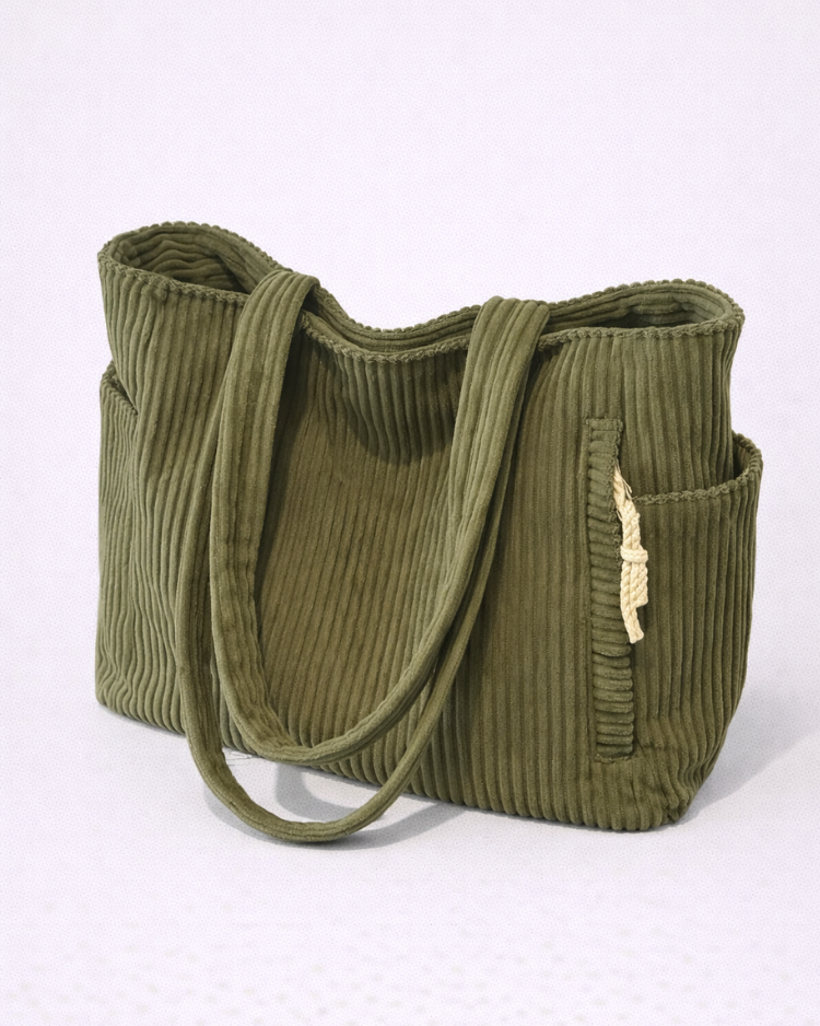Tilda | Sac épaule spacieux en velours côtelé