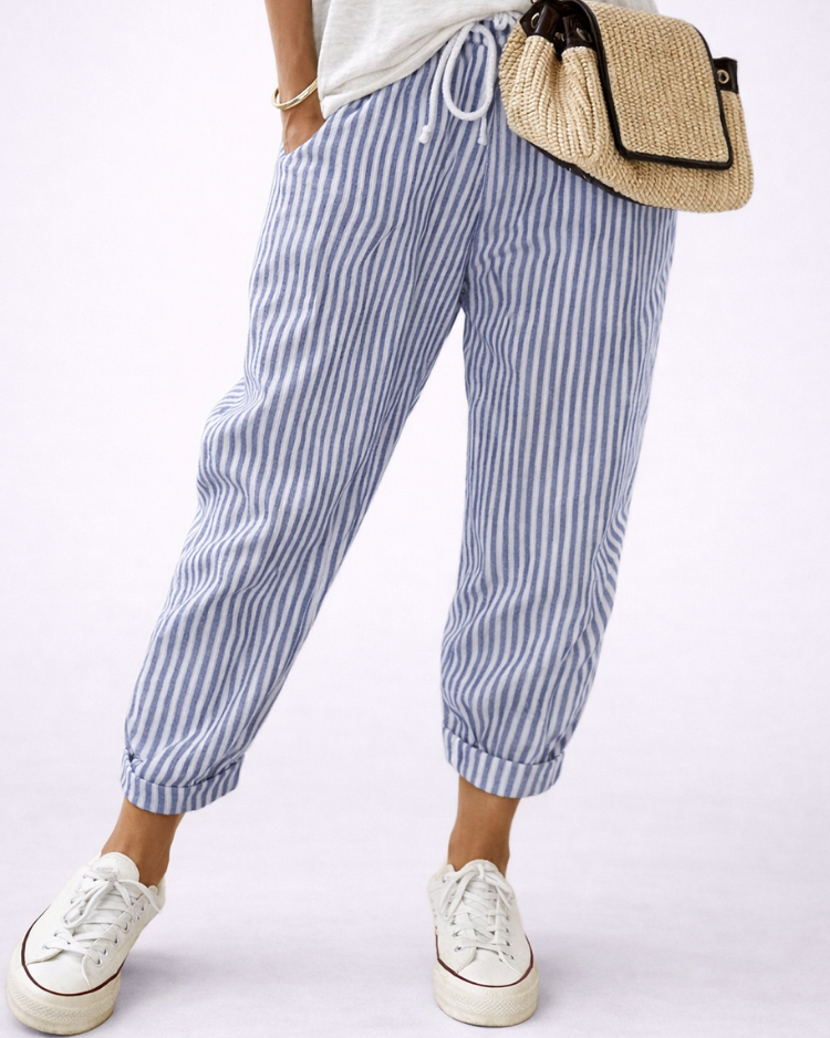 Amara | Pantalon rayé élégant et confortable