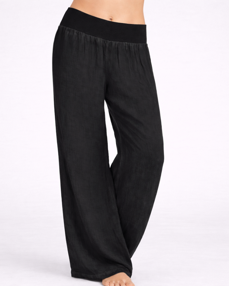 Asuna | Pantalon fluide bohème effet denim