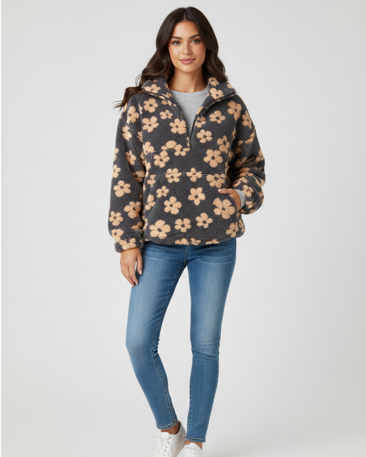 Lea | Sweat polaire chaud Bloom à l’allure douce et moderne