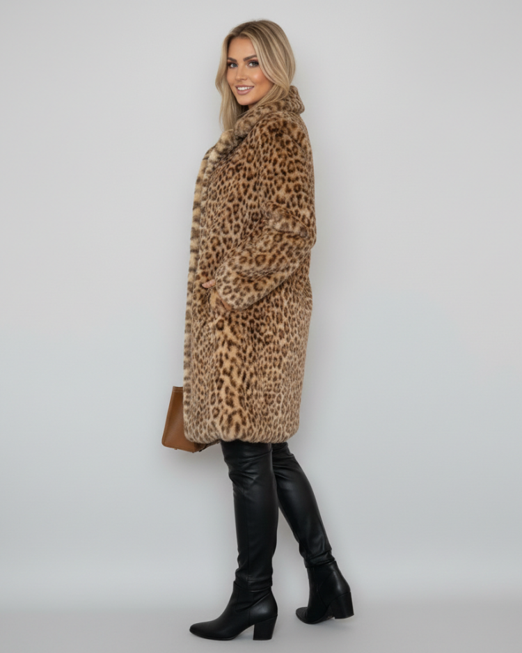 Leia | Manteau élégant à motif léopard