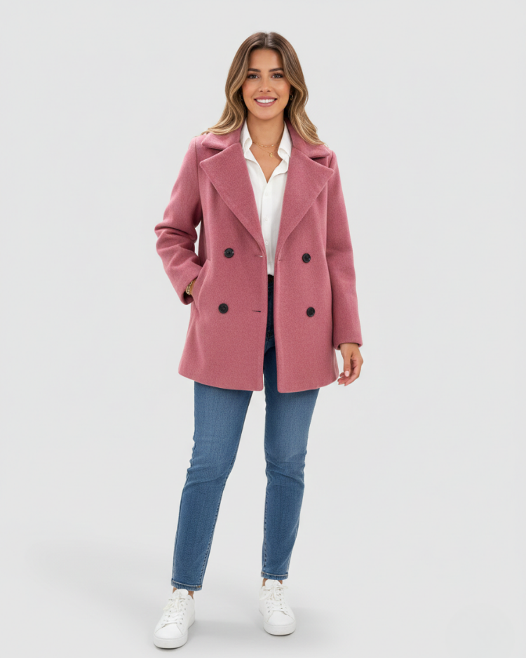 Moirea | Manteau élégant croisé