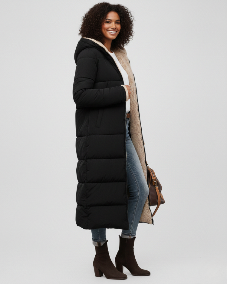Annie | Long manteau réversible élégant